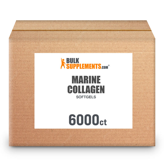 BulkSupplements.com Marine Collagen Softgels 6000 ct box