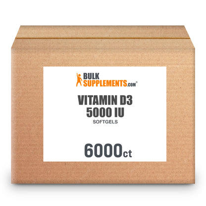 Vitamin D3 Softgels 5000 IU 6000 ct box